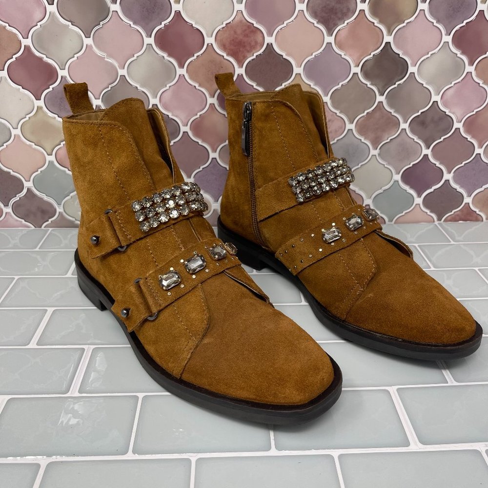 Stradivarius Brown Ankle Boots with Silver Accents - Picture 2 of 7